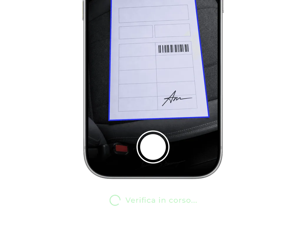 Caricamento della foto del POD firmato dall'app Mooval per trasportatori